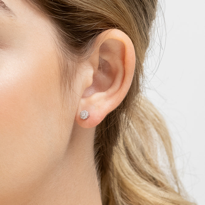 Brinco Daisy com Zircônia Branca | Alviane