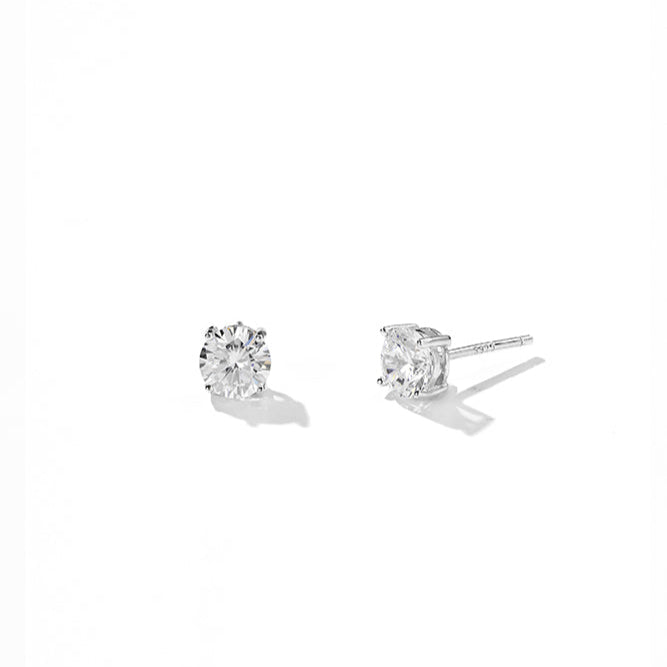 Brinco Malu 4mm com Zircônia Branca | Alviane