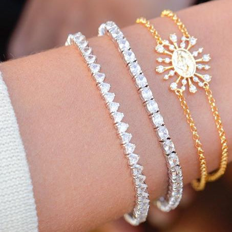 Pulseira Riviera Ágata com Zircônias Brancas | Alviane